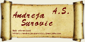 Andreja Surović vizit kartica